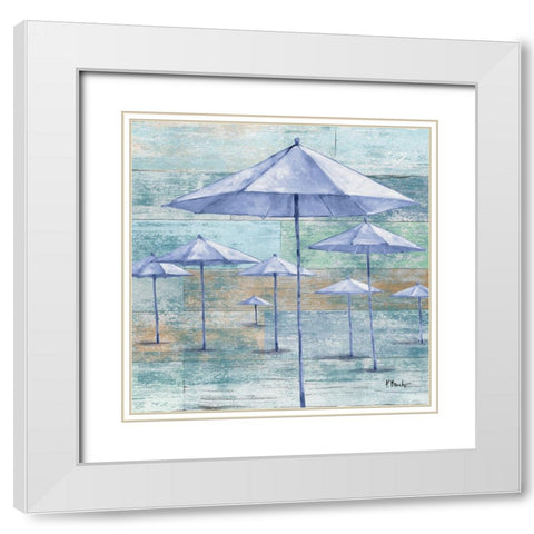 Coastal Lounge IV White Modern Wood Framed Art Print with Double Matting by Brent, Paul