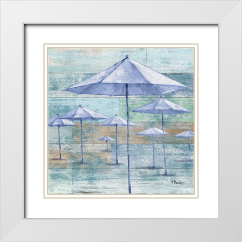 Coastal Lounge IV White Modern Wood Framed Art Print with Double Matting by Brent, Paul