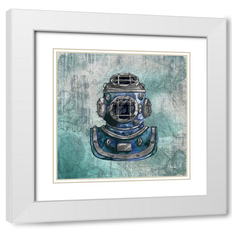 Diving Expedition II White Modern Wood Framed Art Print with Double Matting by Brent, Paul