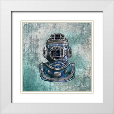Diving Expedition II White Modern Wood Framed Art Print with Double Matting by Brent, Paul