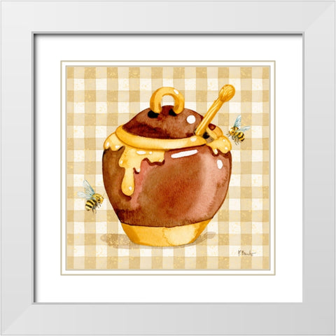 Honey Pot II - Speckled White Modern Wood Framed Art Print with Double Matting by Brent, Paul