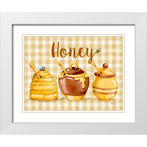 Honey Pot Horizontal - Speckled White Modern Wood Framed Art Print with Double Matting by Brent, Paul