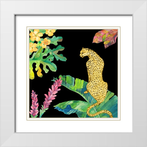 Wildcat Jungle II White Modern Wood Framed Art Print with Double Matting by Brent, Paul