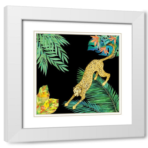 Wildcat Jungle IV White Modern Wood Framed Art Print with Double Matting by Brent, Paul