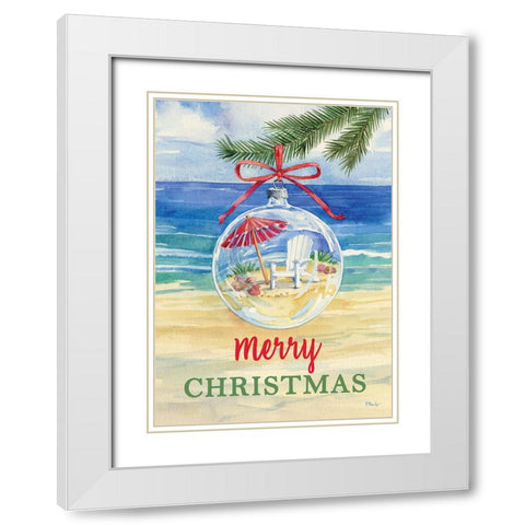 Beach Ornament Vertical White Modern Wood Framed Art Print with Double Matting by Brent, Paul