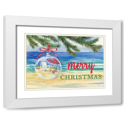 Beach Ornament Horizontal White Modern Wood Framed Art Print with Double Matting by Brent, Paul