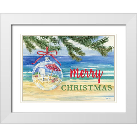 Beach Ornament Horizontal White Modern Wood Framed Art Print with Double Matting by Brent, Paul