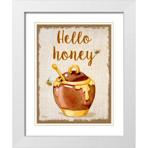Honey Pot Vertical White Modern Wood Framed Art Print with Double Matting by Brent, Paul