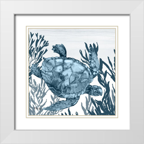 Tonga Sealife I - Indigo White Modern Wood Framed Art Print with Double Matting by Brent, Paul
