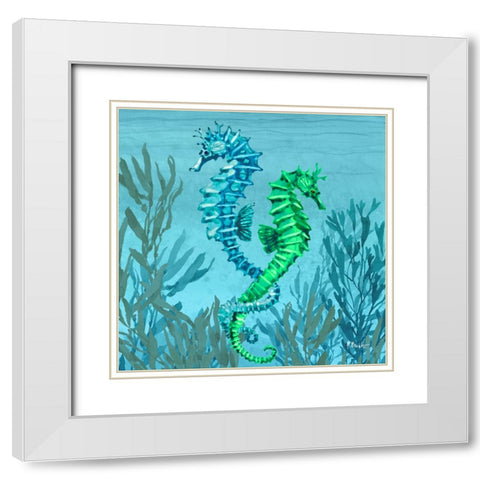 Tonga Sealife IV White Modern Wood Framed Art Print with Double Matting by Brent, Paul