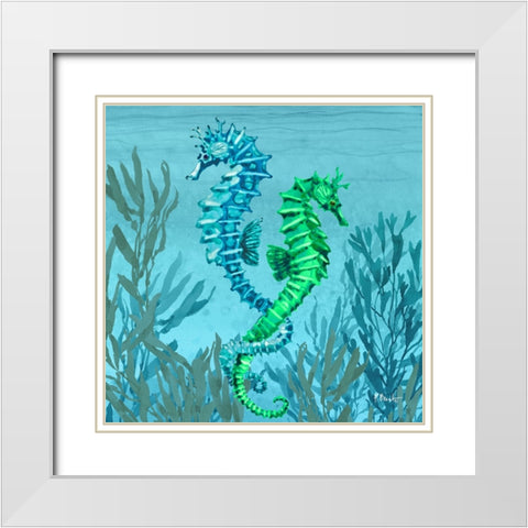 Tonga Sealife IV White Modern Wood Framed Art Print with Double Matting by Brent, Paul