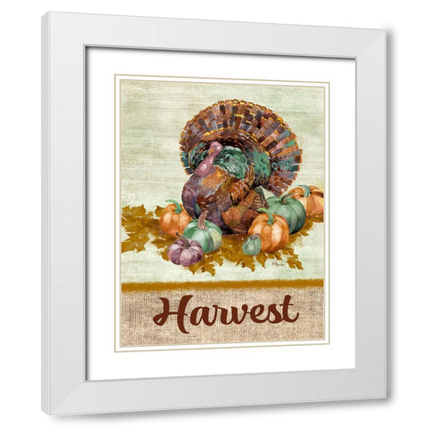 Juliette Harvest Colorful Vertical White Modern Wood Framed Art Print with Double Matting by Brent, Paul