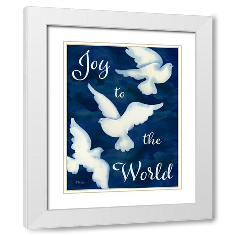Cyano Dove Vertical White Modern Wood Framed Art Print with Double Matting by Brent, Paul