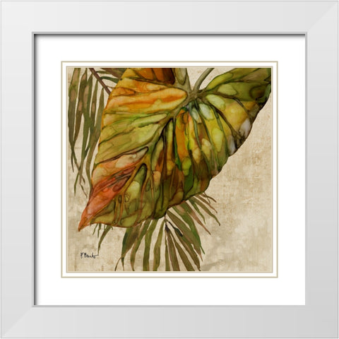 Palmdale Fronds IV White Modern Wood Framed Art Print with Double Matting by Brent, Paul
