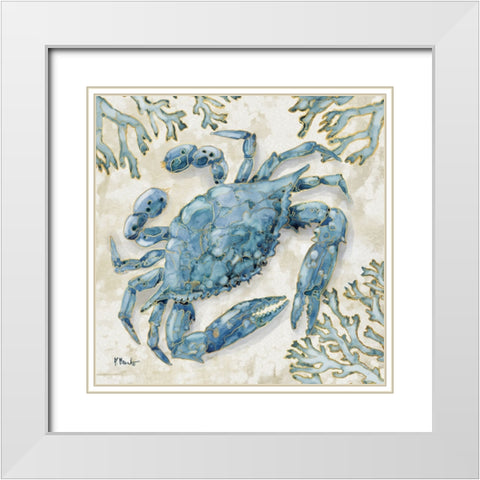 Playa Sealife I White Modern Wood Framed Art Print with Double Matting by Brent, Paul