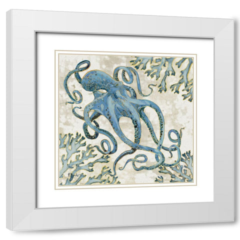 Playa Sealife III White Modern Wood Framed Art Print with Double Matting by Brent, Paul