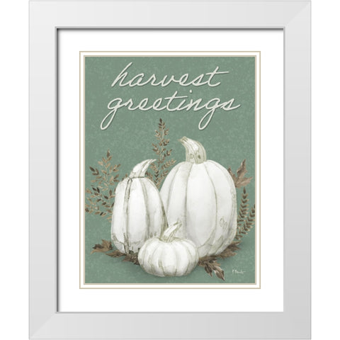 Sage Heirloom Vertical White Modern Wood Framed Art Print with Double Matting by Brent, Paul