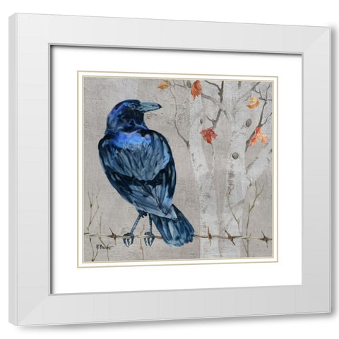 Crowing Woods I White Modern Wood Framed Art Print with Double Matting by Brent, Paul