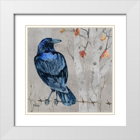 Crowing Woods I White Modern Wood Framed Art Print with Double Matting by Brent, Paul