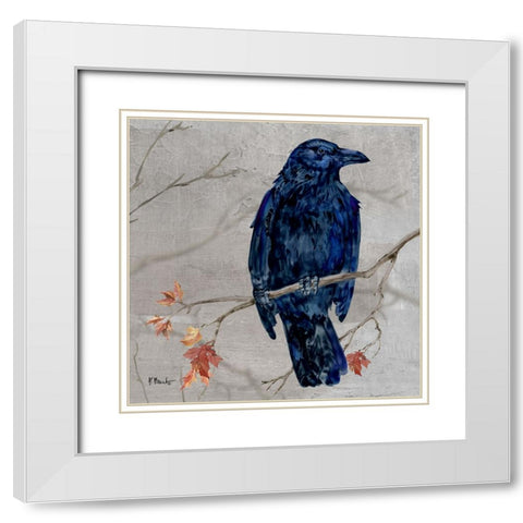 Crowing Woods III White Modern Wood Framed Art Print with Double Matting by Brent, Paul