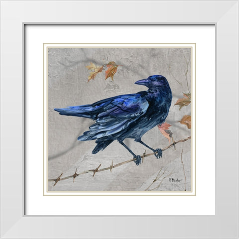 Crowing Woods IV White Modern Wood Framed Art Print with Double Matting by Brent, Paul