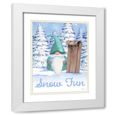 Icy Gnome Vertical White Modern Wood Framed Art Print with Double Matting by Brent, Paul