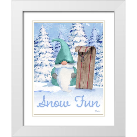 Icy Gnome Vertical White Modern Wood Framed Art Print with Double Matting by Brent, Paul