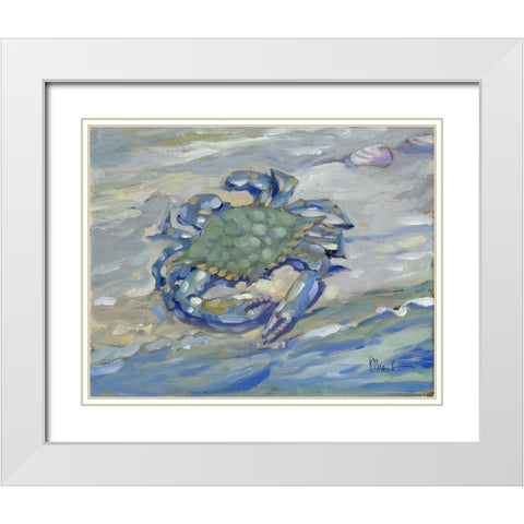 East Point Crab White Modern Wood Framed Art Print with Double Matting by Brent, Paul