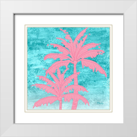 Sketched Palm II White Modern Wood Framed Art Print with Double Matting by Brent, Paul