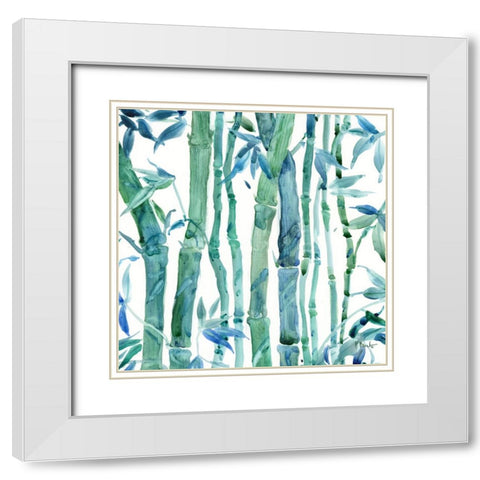 Bamboo Grove IV White Modern Wood Framed Art Print with Double Matting by Brent, Paul