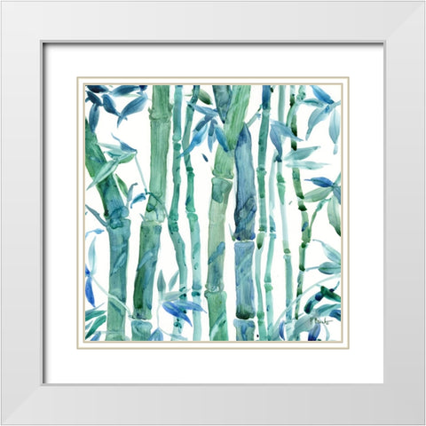 Bamboo Grove IV White Modern Wood Framed Art Print with Double Matting by Brent, Paul