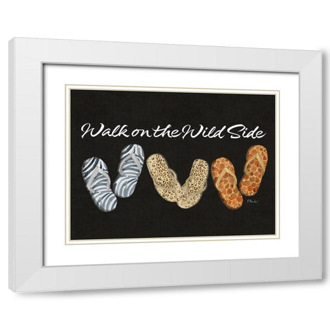 Walk on the Walk Side Horizontal White Modern Wood Framed Art Print with Double Matting by Brent, Paul