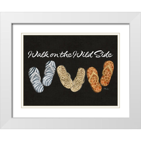 Walk on the Walk Side Horizontal White Modern Wood Framed Art Print with Double Matting by Brent, Paul