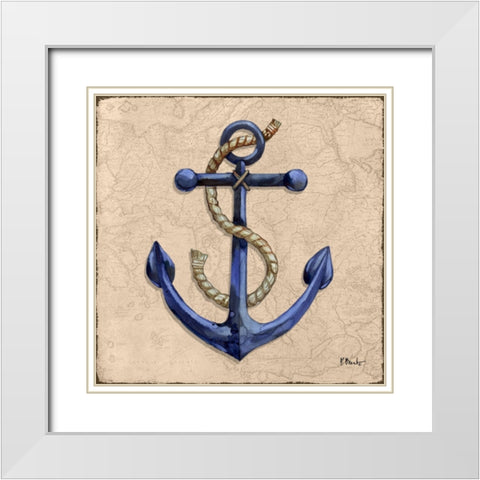 Skipper Sail II White Modern Wood Framed Art Print with Double Matting by Brent, Paul