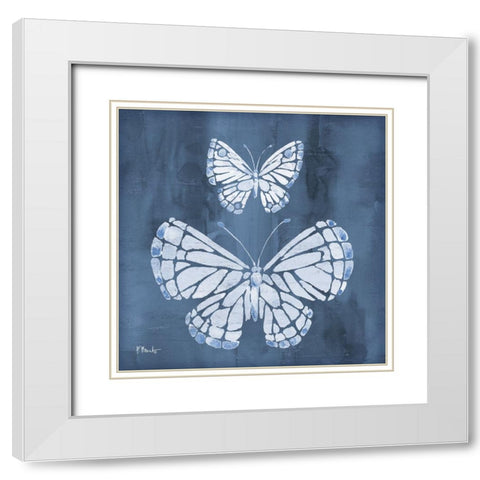 Garden Flight III White Modern Wood Framed Art Print with Double Matting by Brent, Paul