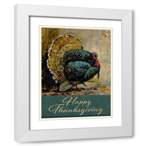 Gleaning Autumn - Turkey Vertical II White Modern Wood Framed Art Print with Double Matting by Brent, Paul