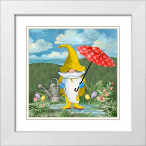 Field Gnome II White Modern Wood Framed Art Print with Double Matting by Brent, Paul
