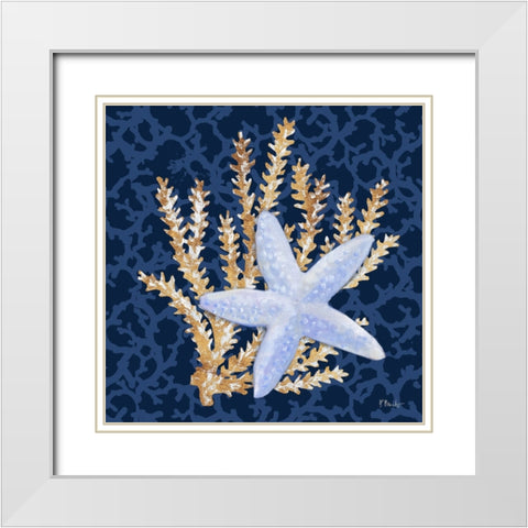Jetty Shells I White Modern Wood Framed Art Print with Double Matting by Brent, Paul