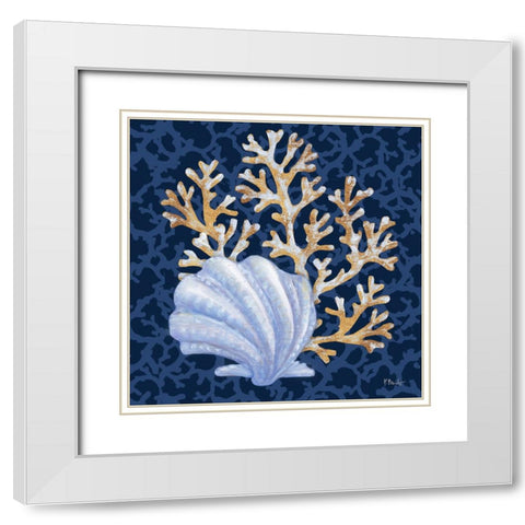 Jetty Shells IV White Modern Wood Framed Art Print with Double Matting by Brent, Paul
