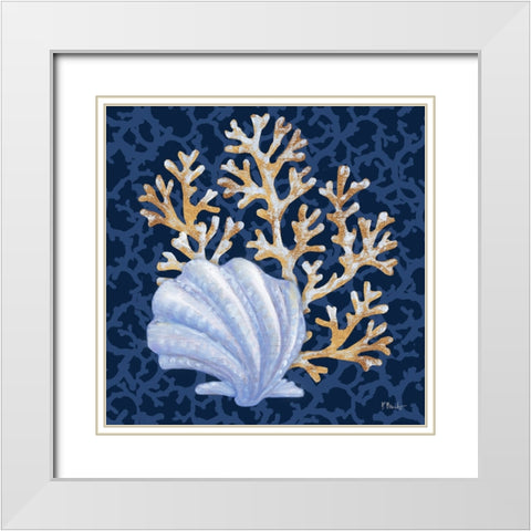 Jetty Shells IV White Modern Wood Framed Art Print with Double Matting by Brent, Paul