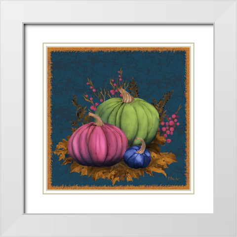 Jeweled Bounty II White Modern Wood Framed Art Print with Double Matting by Brent, Paul