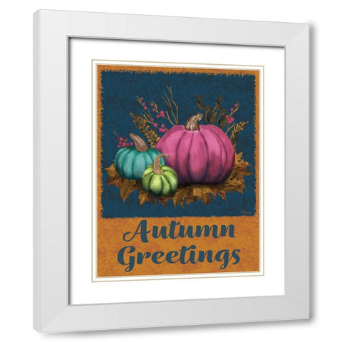 Jeweled Bounty Vertical I White Modern Wood Framed Art Print with Double Matting by Brent, Paul