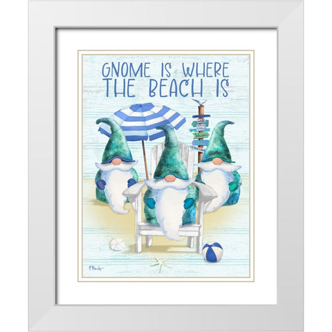 Coastal Gnome Vertical White Modern Wood Framed Art Print with Double Matting by Brent, Paul