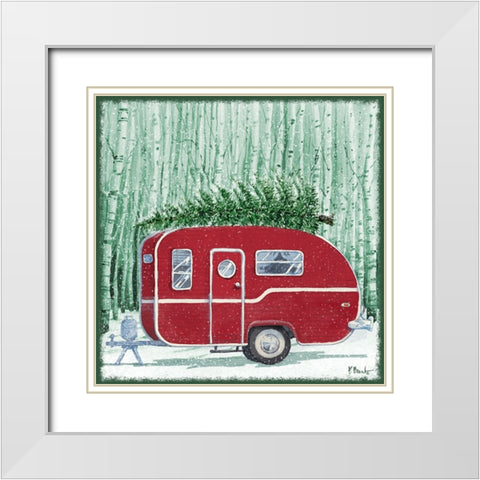 Holiday Drifter II White Modern Wood Framed Art Print with Double Matting by Brent, Paul