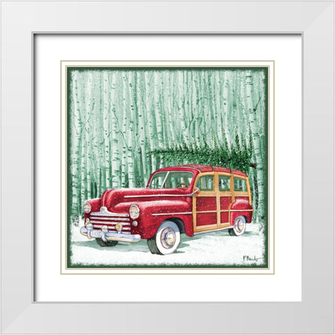 Holiday Drifter IV White Modern Wood Framed Art Print with Double Matting by Brent, Paul