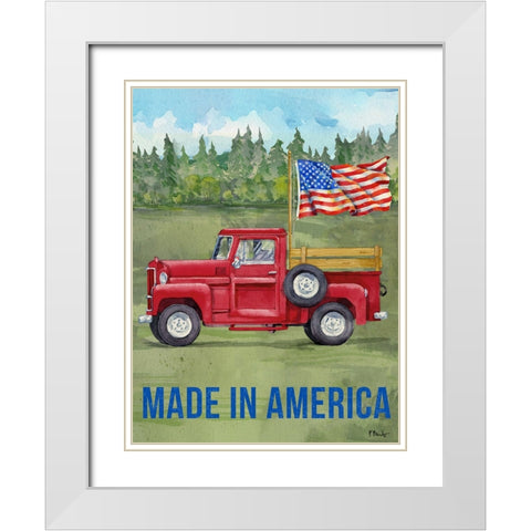 Freedom Farm Vertical II White Modern Wood Framed Art Print with Double Matting by Brent, Paul