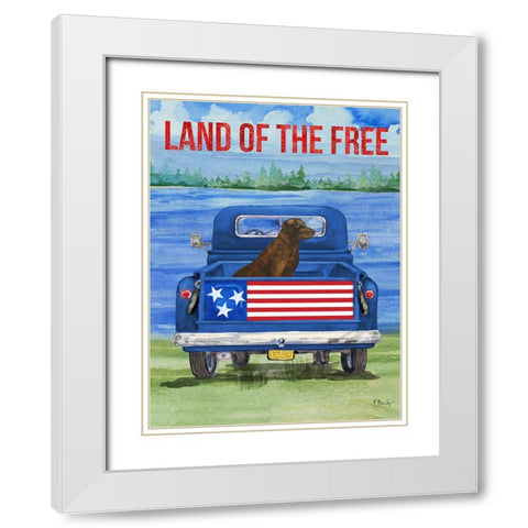 Freedom Lake Truck I White Modern Wood Framed Art Print with Double Matting by Brent, Paul