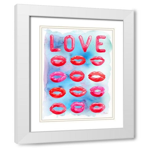 Lovers Day Vertical I - Watercolor White Modern Wood Framed Art Print with Double Matting by Brent, Paul