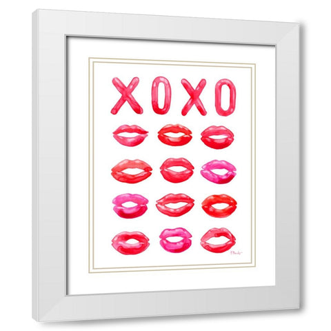 Lovers Day Vertical II White Modern Wood Framed Art Print with Double Matting by Brent, Paul