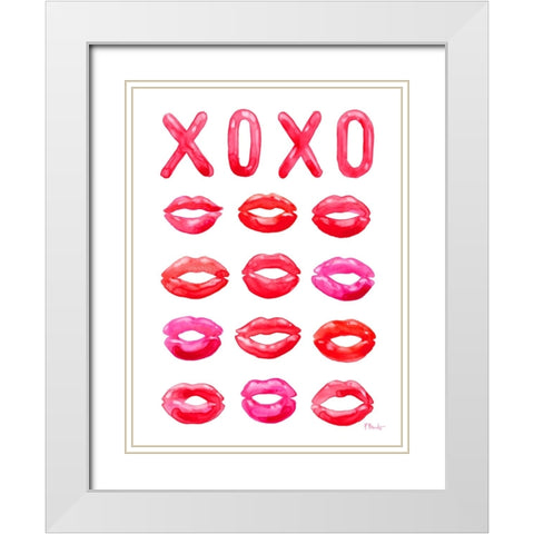 Lovers Day Vertical II White Modern Wood Framed Art Print with Double Matting by Brent, Paul